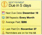 Never miss a bill payment. No more late fees.